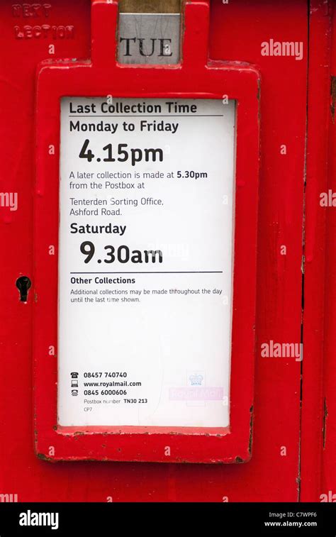 Last <strong>Collection Times</strong> Monday 8:00pm Tuesday 8:00pm Wednesday 8:00pm Thursday 8:00pm Friday 8:00pm Saturday 8:00pm Sunday Closed. . Post office mail collection times